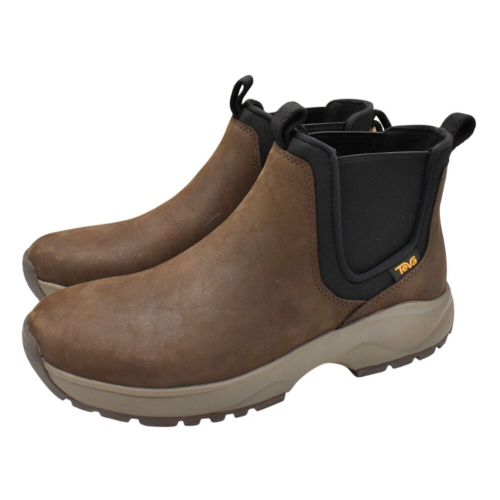 Teva Mens Size 8 Tusayan Brown Nubuck Slip On Chelsea Boots Shoes